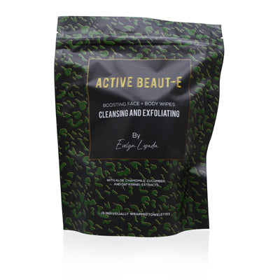Active Beaut-E by Evelyn Lozada/Boosting Face + Body Wipes (15 Towelettes) - Ammery Essence