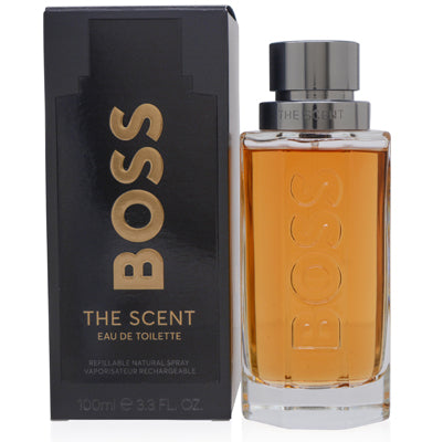 Boss the Scent Men/Hugo Boss EDT Refillable Spray 3.3 Oz (100 ml) for Men - Ammery Essence