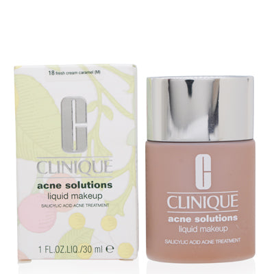 Clinique/Acne Solutions Liquid Makeup 18 Fresh Cream Caramel 1.0 Oz - Ammery Essence