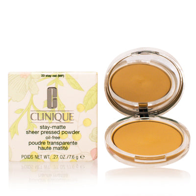 Clinique/Stay-Matte Sheer Pressed Powder 23 Stay Oat (mf) .27 Oz - Ammery Essence