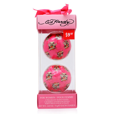 Ed Hardy/Christian Audigier 2 Fragrant Bath Fizzes Set for Women - Ammery Essence