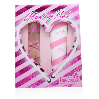 Pink Sugar "glowing Pink" Sweet Addiction in Window Box/Aquolina Set for Women - Ammery Essence